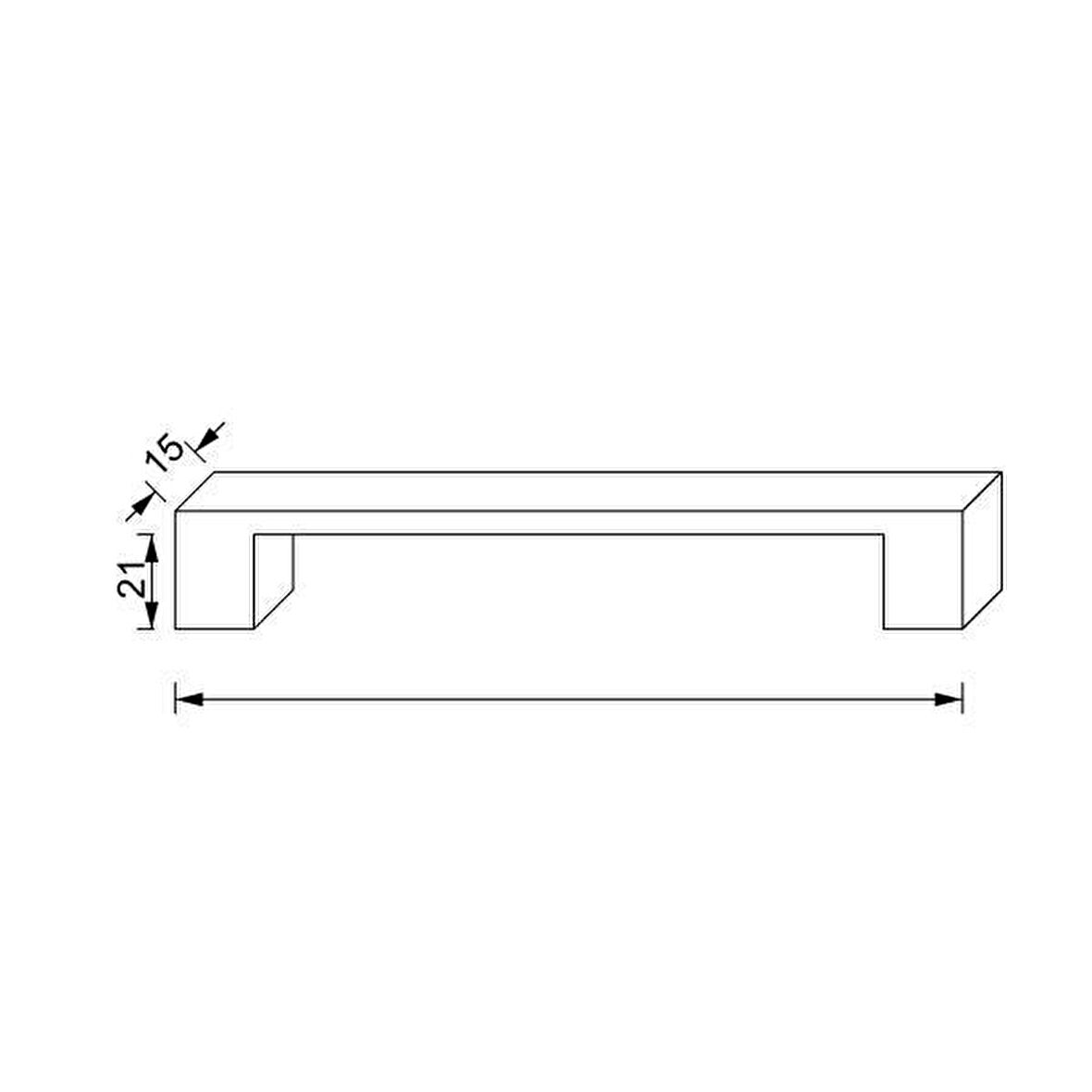 Hand Style Alüminyum Kulp 15X15 256'lik İnox