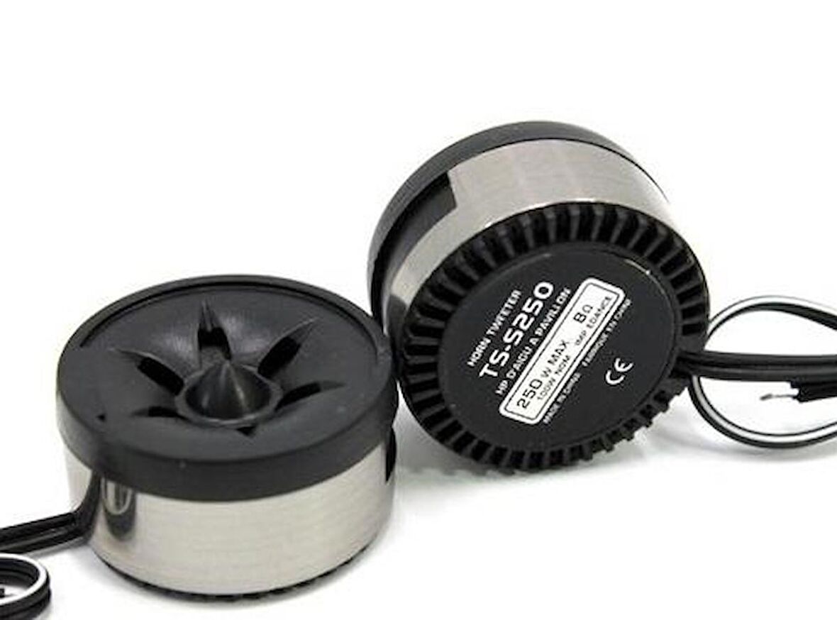 Fullsound TS-S250 250 Watt Max Power+50 Watt RMS Power Oto Tweeter 2 Li Takım Halinde