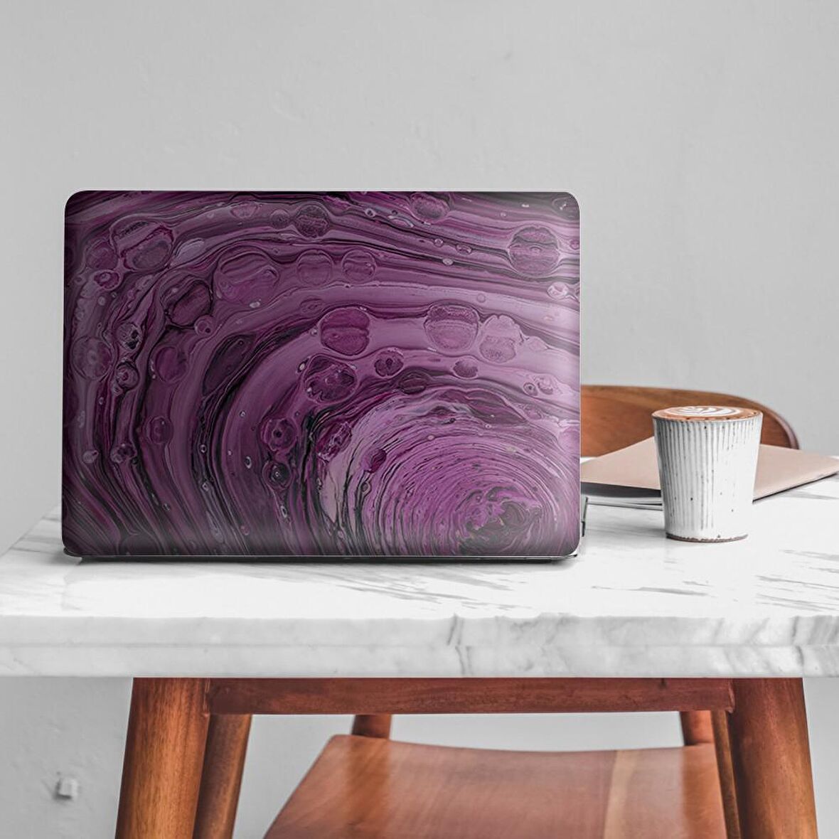 Mor Agate Taşı Notebook Sticker, Laptop sticker,, Hp Sticker, Asus Sticker, 15.6 inç Sticker
