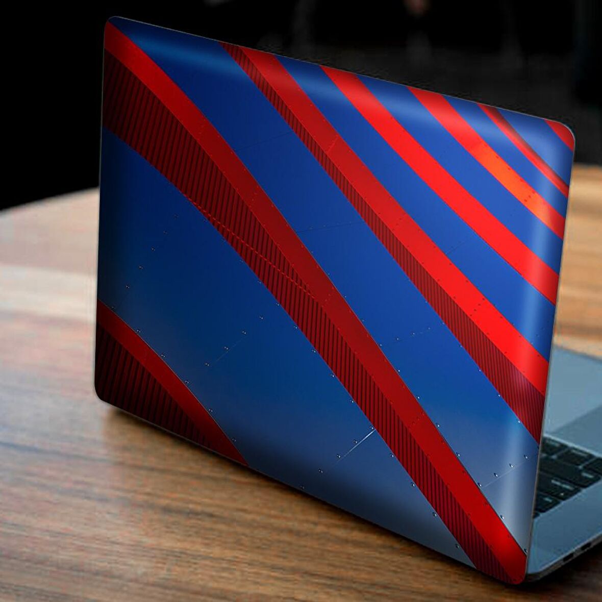 Mavi Kırmızı Kontrast Fotoğraf Notebook Sticker, Laptop sticker,, Hp Sticker, Asus Sticker, 15.6 inç Sticker