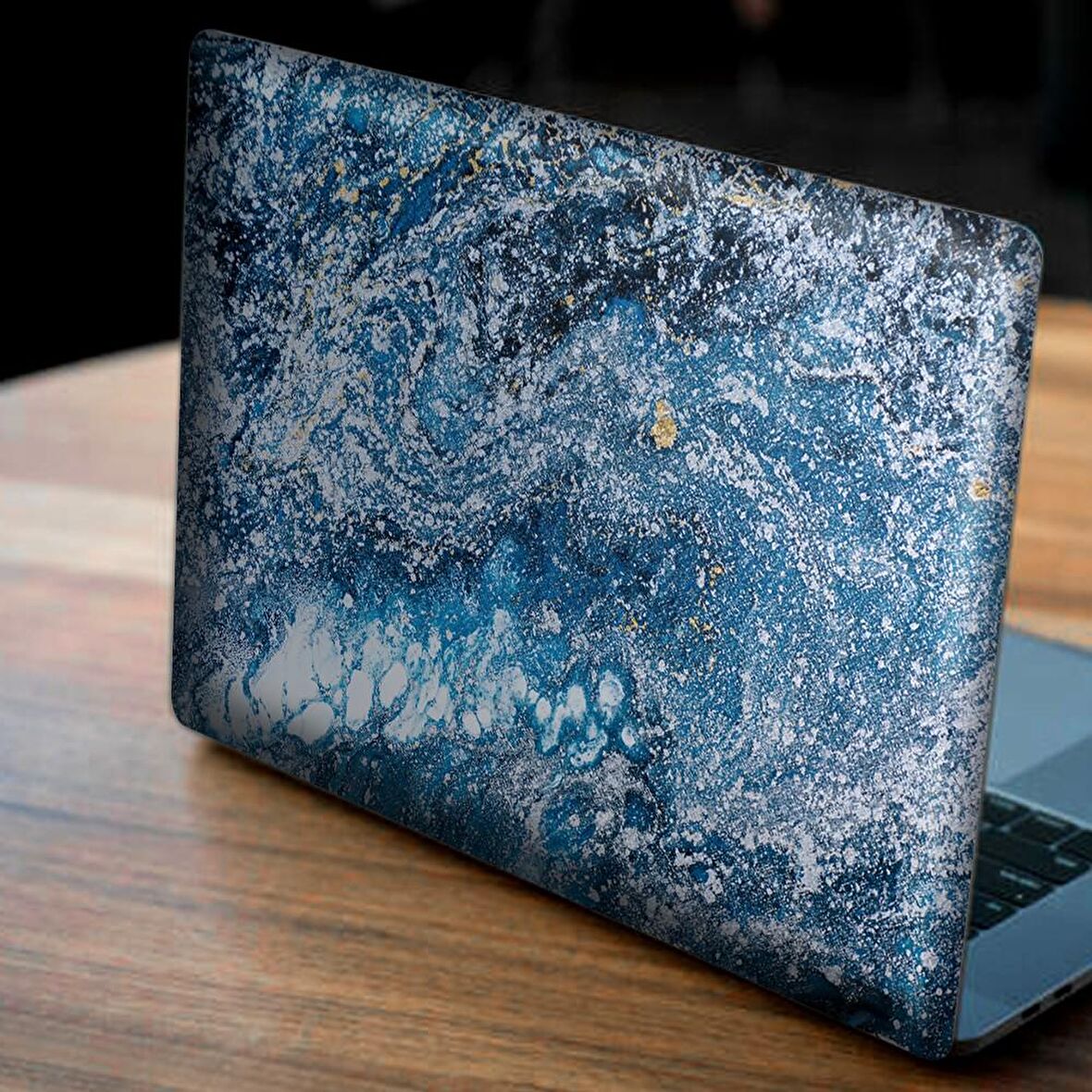 Grunge Mavi Ebruli Notebook Sticker, Laptop sticker,, Hp Sticker, Asus Sticker, 15.6 inç Sticker