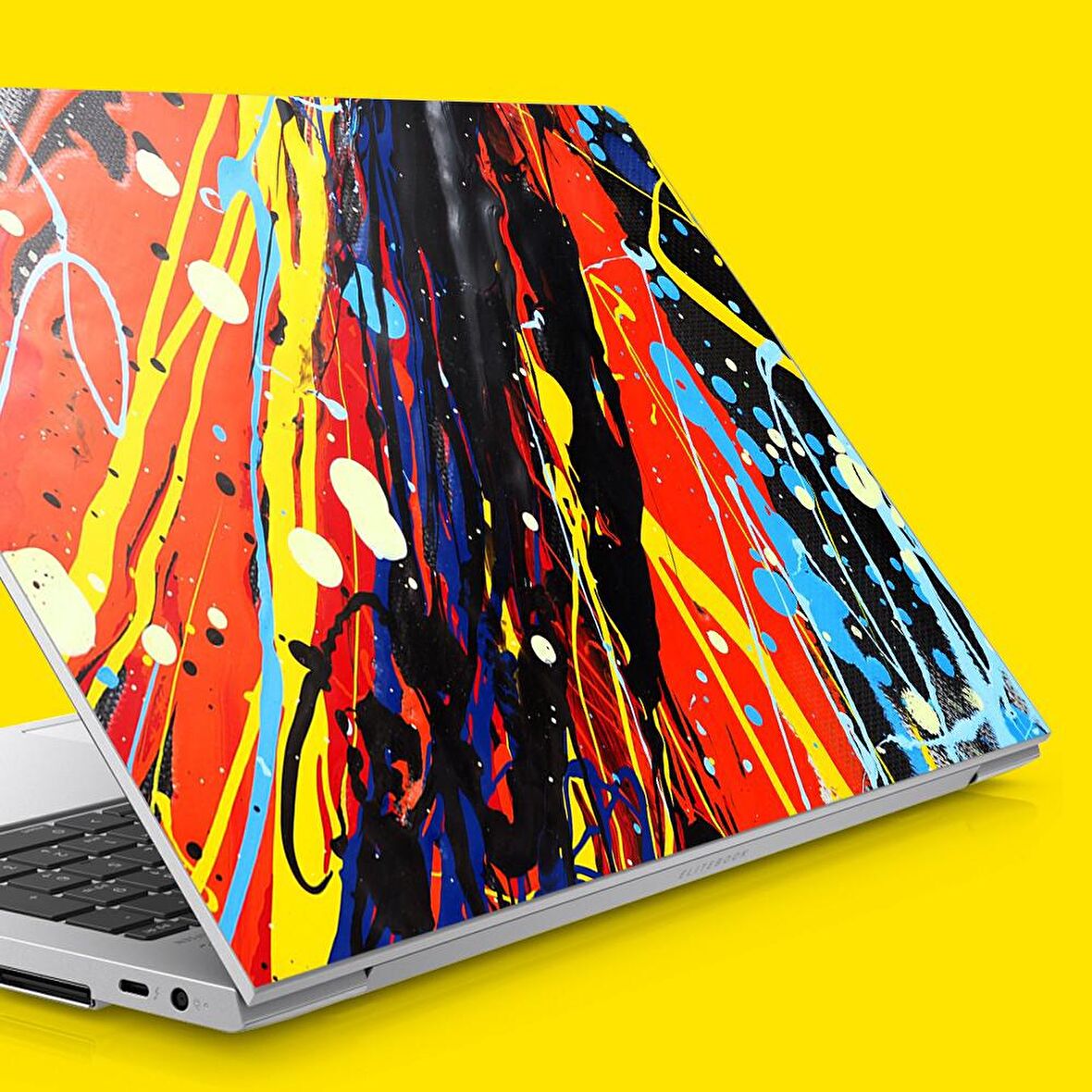 Renkli sıçratılmış Boya Notebook Sticker, Laptop sticker,, Hp Sticker, Asus Sticker, 15.6 inç Sticker