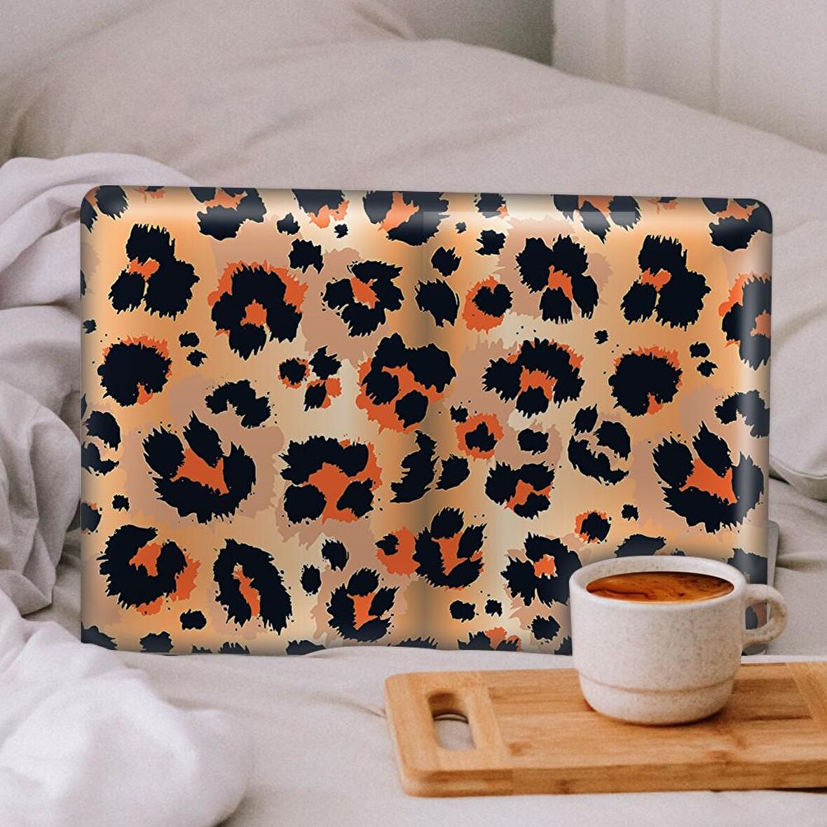 Kahverengi Leopar Deseni Notebook Sticker, Laptop sticker,, Hp Sticker, Asus Sticker, 15.6 inç Sticker