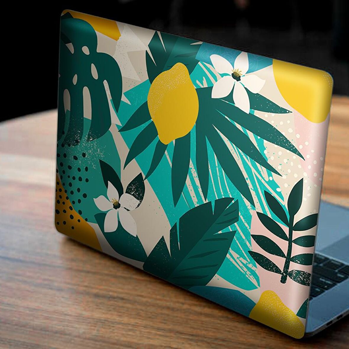 Yaseminli Tropikal Memphis Desen-3 Notebook Sticker, Laptop sticker,, Hp Sticker, Asus Sticker, 15.6 inç Sticker