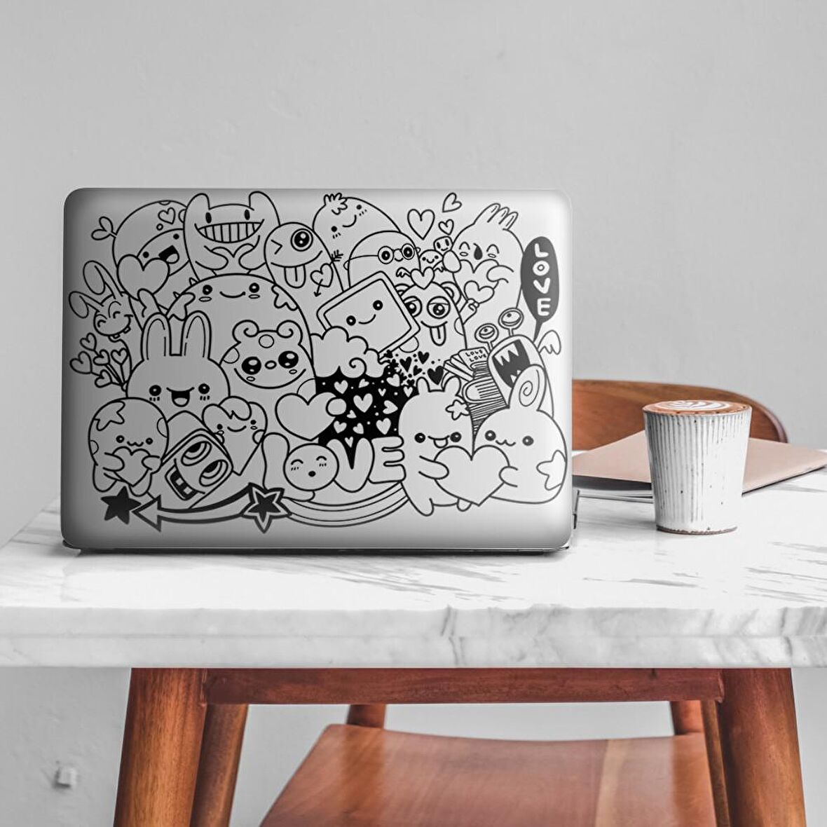Doodle-2 Notebook Sticker, Laptop sticker,, Hp Sticker, Asus Sticker, 15.6 inç Sticker