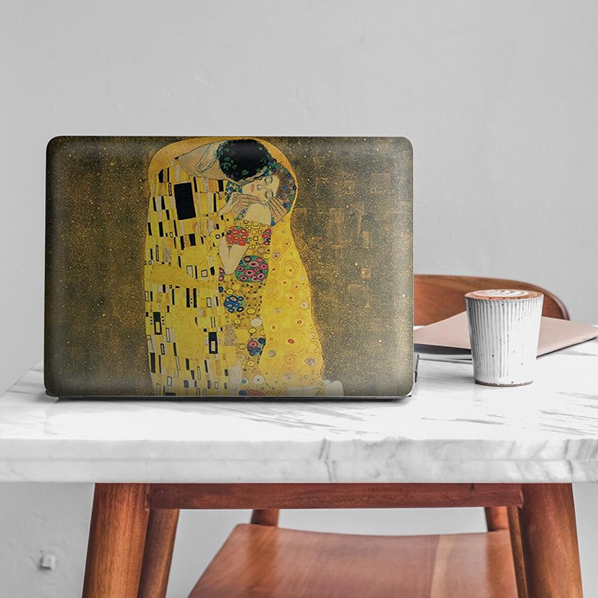Gustav Klimt Öpücük Notebook Sticker, Laptop sticker,, Hp Sticker, Asus Sticker, 15.6 inç Sticker