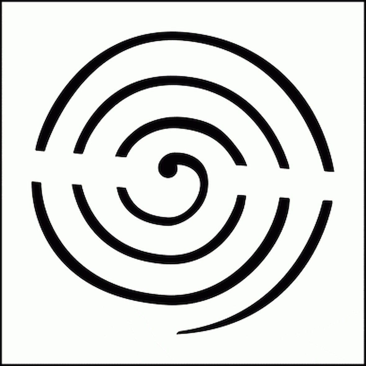 Spiral 6 Stencil Boyama şablonu 30x30 cm, Duvar Stencil, Fayans Stencil, Mobilya Stencil