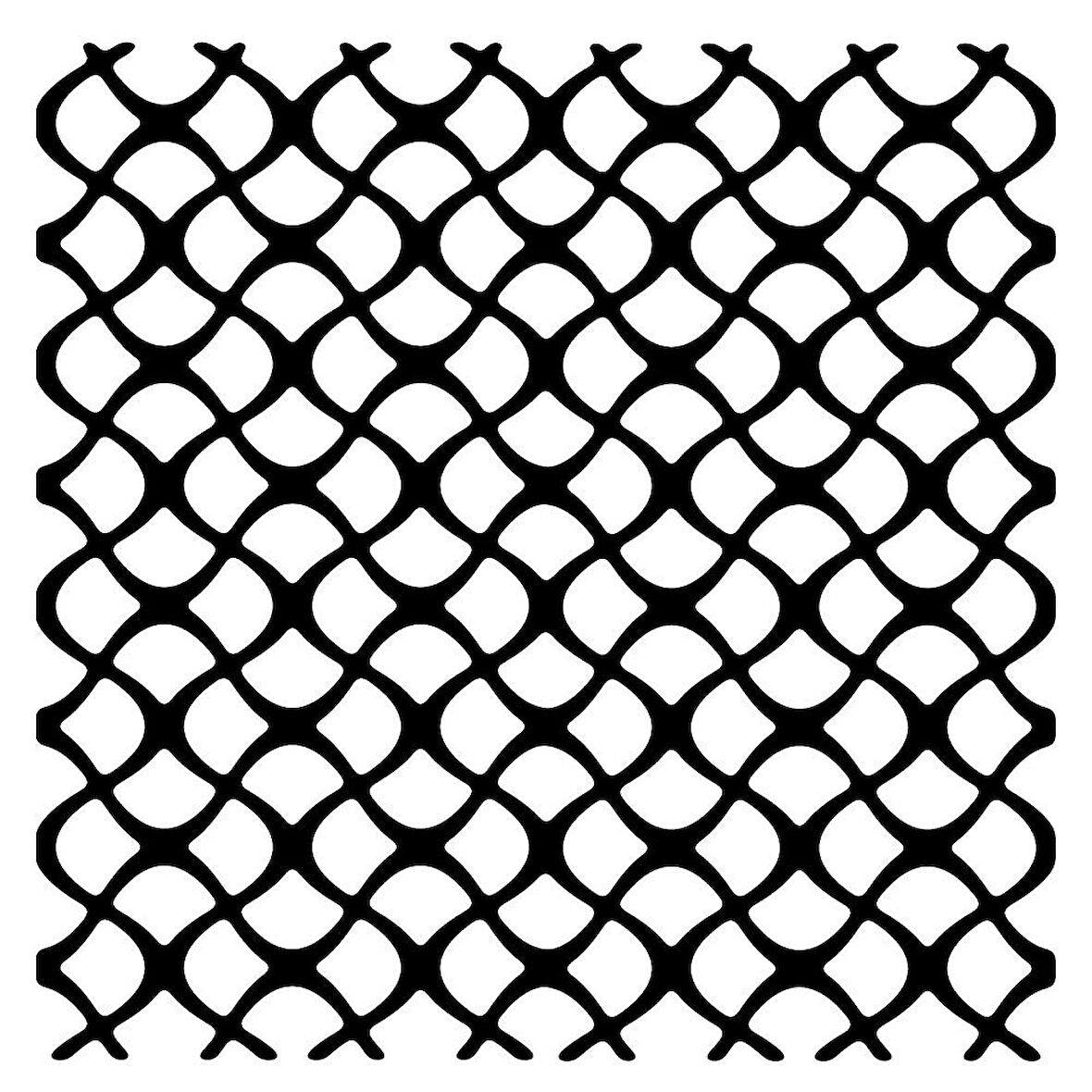 Kaldırım Deseni Stencil Boyama şablonu 30x30 cm, Duvar Stencil, Fayans Stencil, Mobilya Stencil