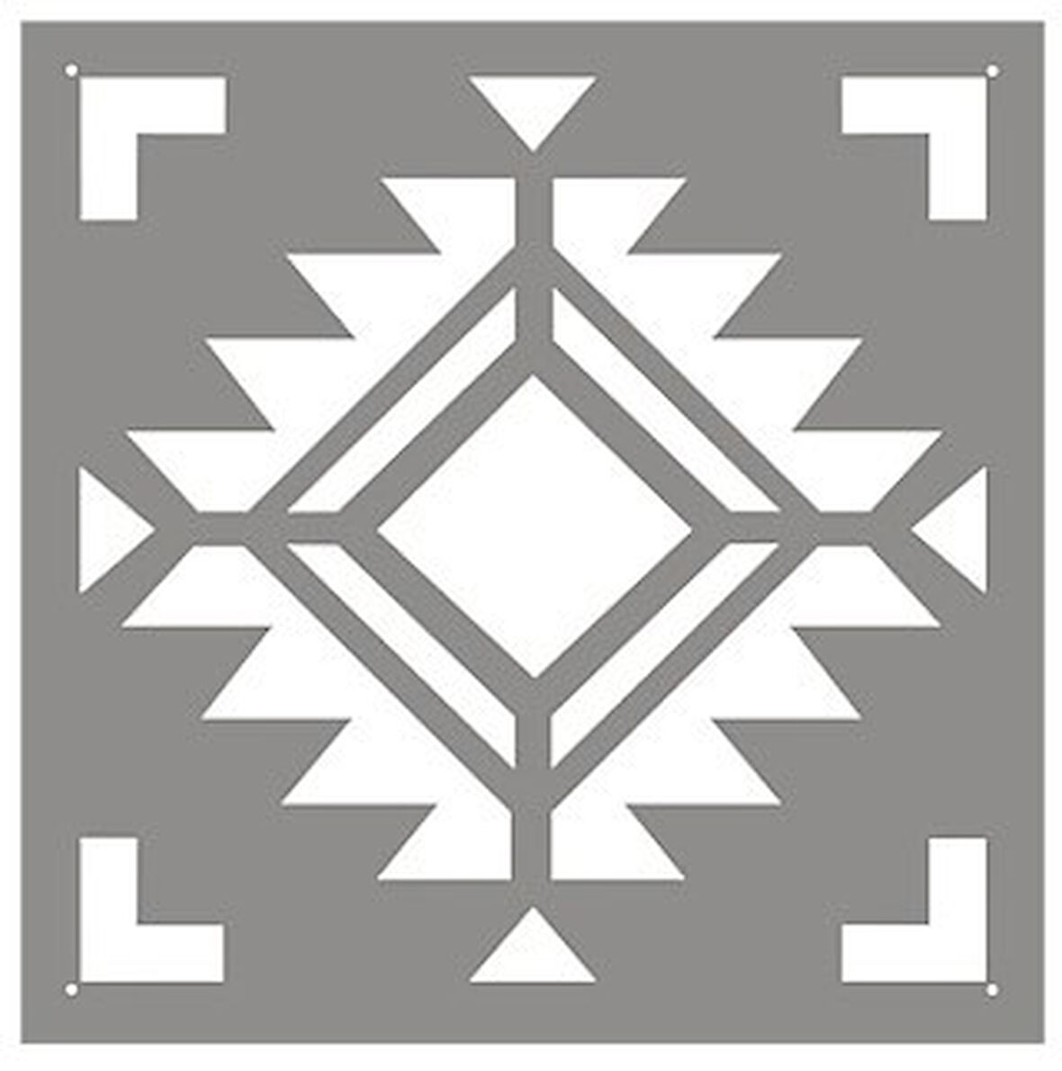 Meksika Kilim 2 Stencil Boyama şablonu 30x30 cm, Duvar Stencil, Fayans Stencil, Mobilya Stencil