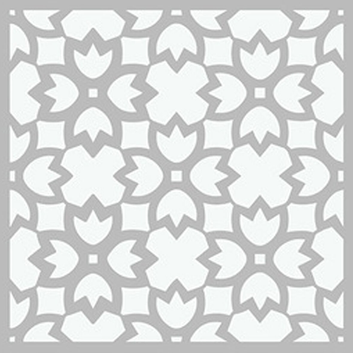 Karanfil Desen Stencil Boyama şablonu 30x30 cm, Duvar Stencil, Fayans Stencil, Mobilya Stencil