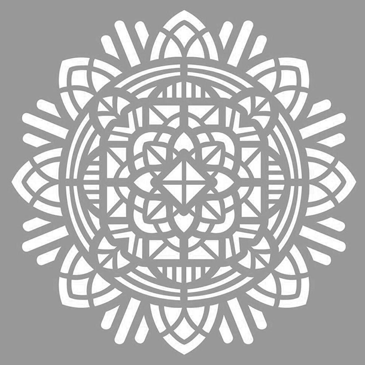 Tribal Mandala Stencil Boyama şablonu 30x30 cm, Duvar Stencil, Fayans Stencil, Mobilya Stencil
