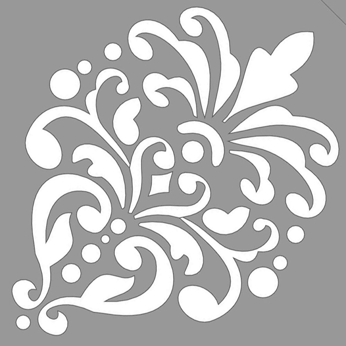 Damask Carol Stencil Boyama şablonu 30x30 cm, Duvar Stencil, Fayans Stencil, Mobilya Stencil