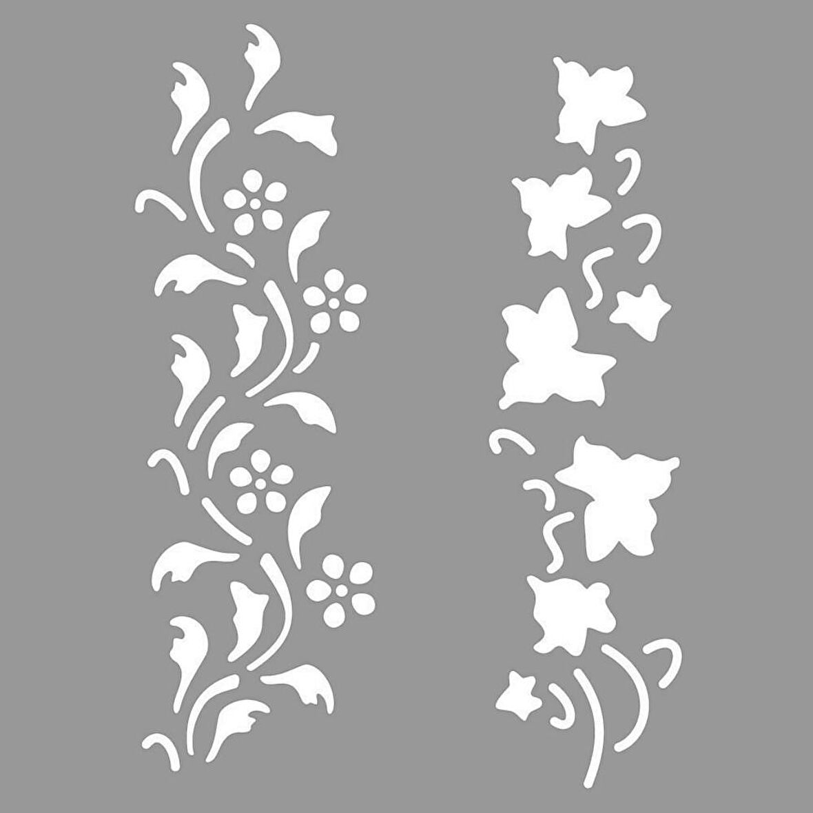 Floral Skethes Stencil Boyama şablonu 30x30 cm, Duvar Stencil, Fayans Stencil, Mobilya Stencil