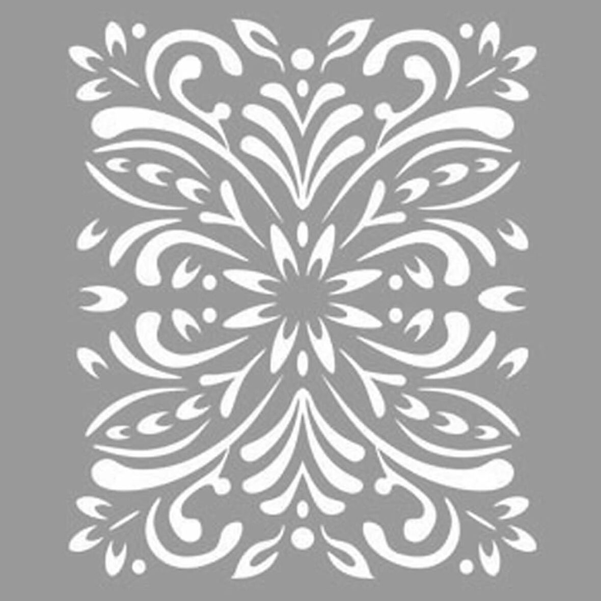 Floral Desen Stencil Boyama şablonu 30x30 cm, Duvar Stencil, Fayans Stencil, Mobilya Stencil