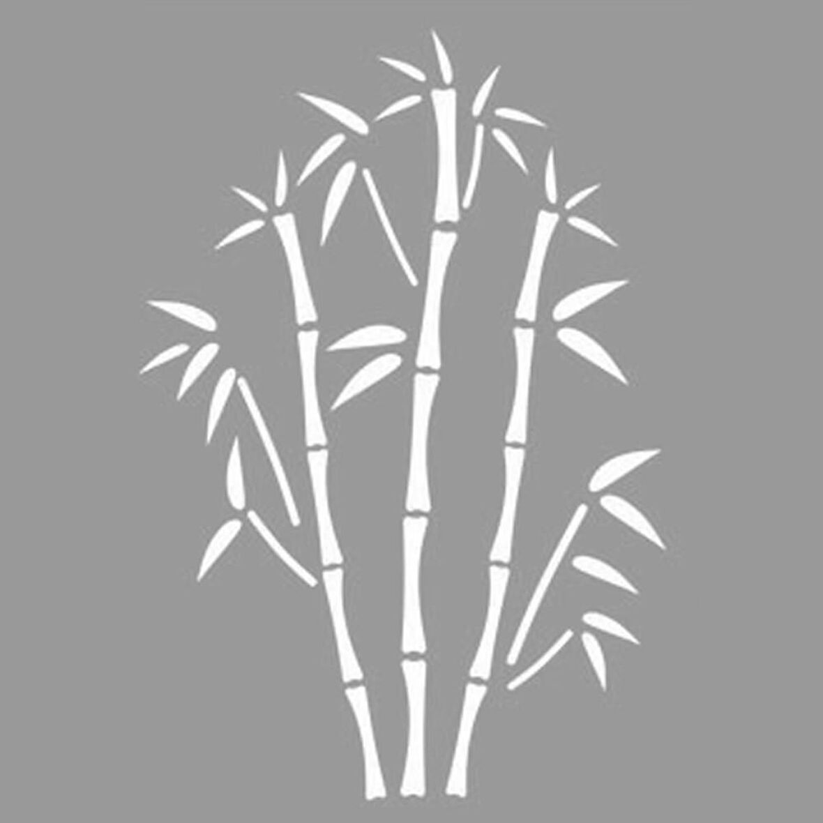 Bambu Demeti Stencil Boyama şablonu 30x30 cm, Duvar Stencil, Fayans Stencil, Mobilya Stencil