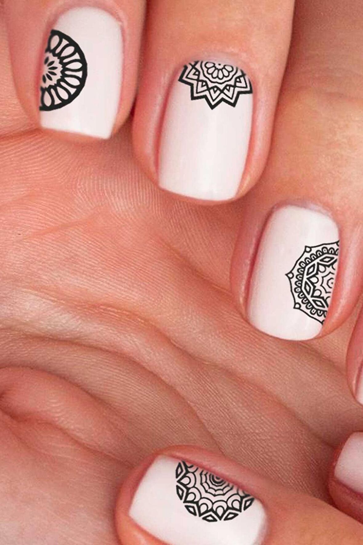 Mandala Desenler Tırnak Dövmesi, Tırnak Tattoo, Nail Art, Tırnak Sticker