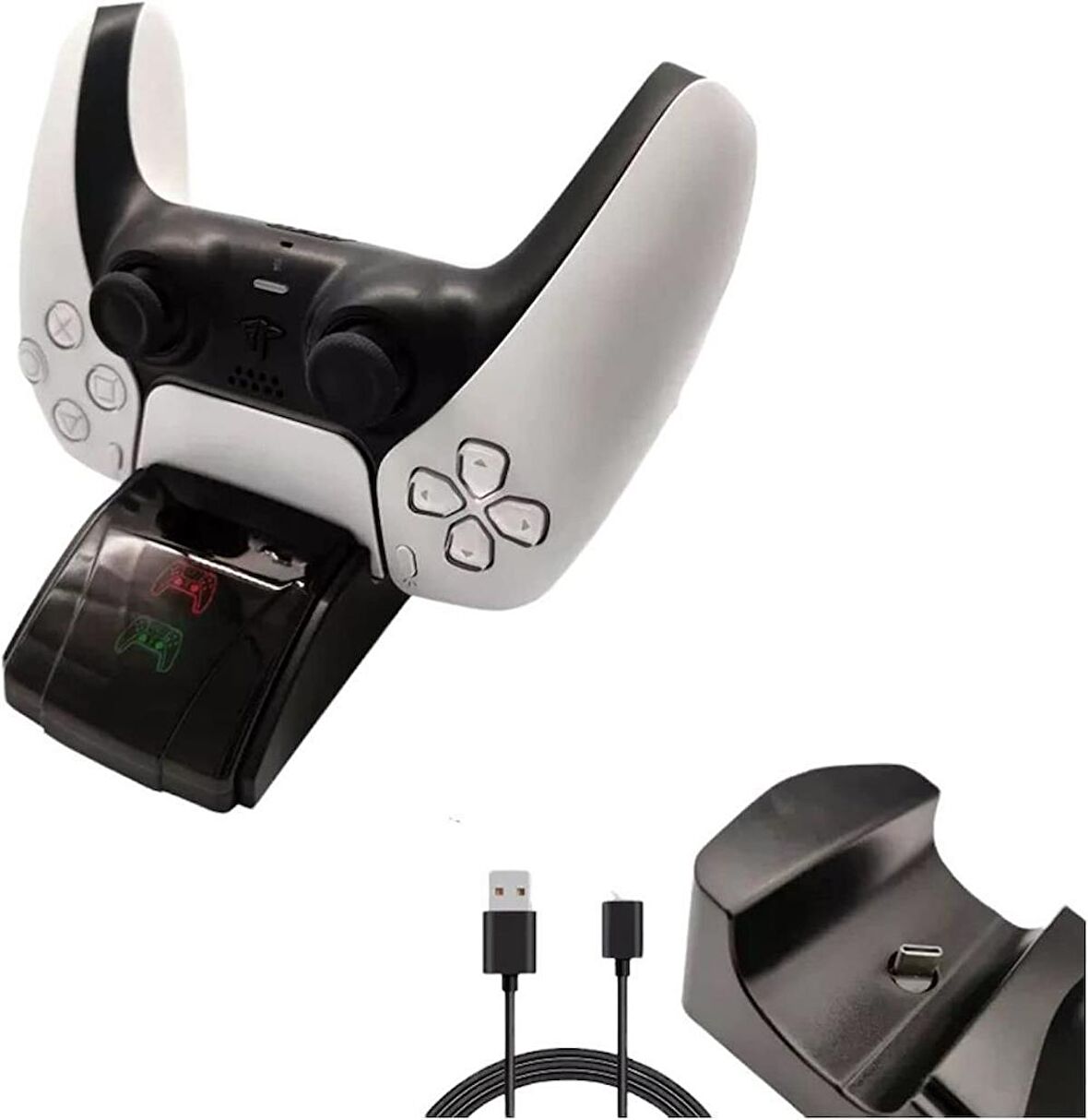 Hobimtek PS5 DualSense Kol Şarj Edici Stand Dock YH-49
