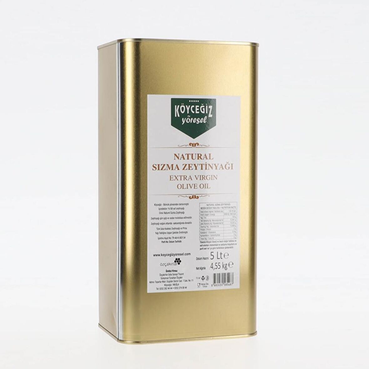 Naturel Köyceğiz Sızma Zeytinyağı Siyah Zeytinyağı 5 lt