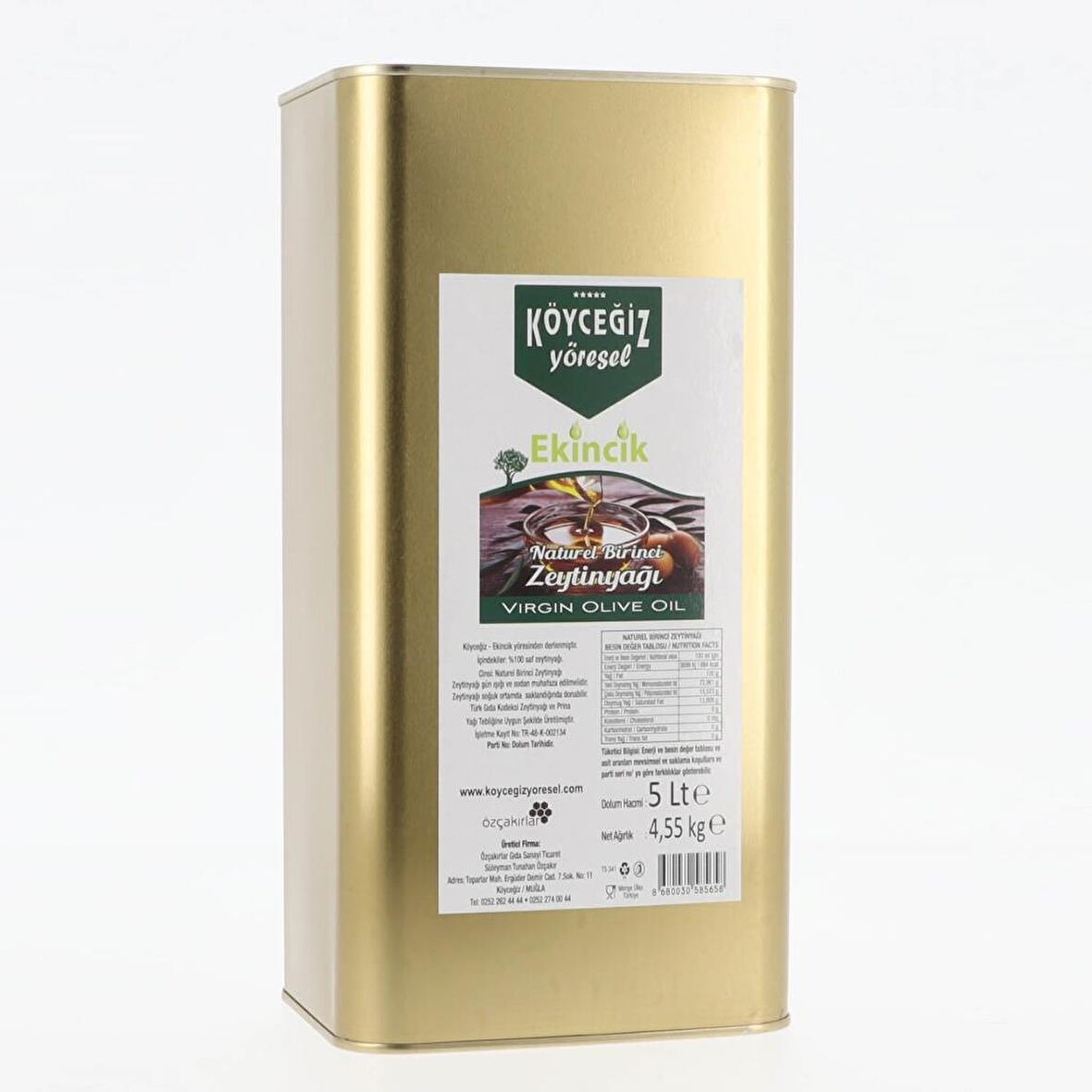 Naturel Köyceğiz Yeşil Zeytinyağı 5 lt