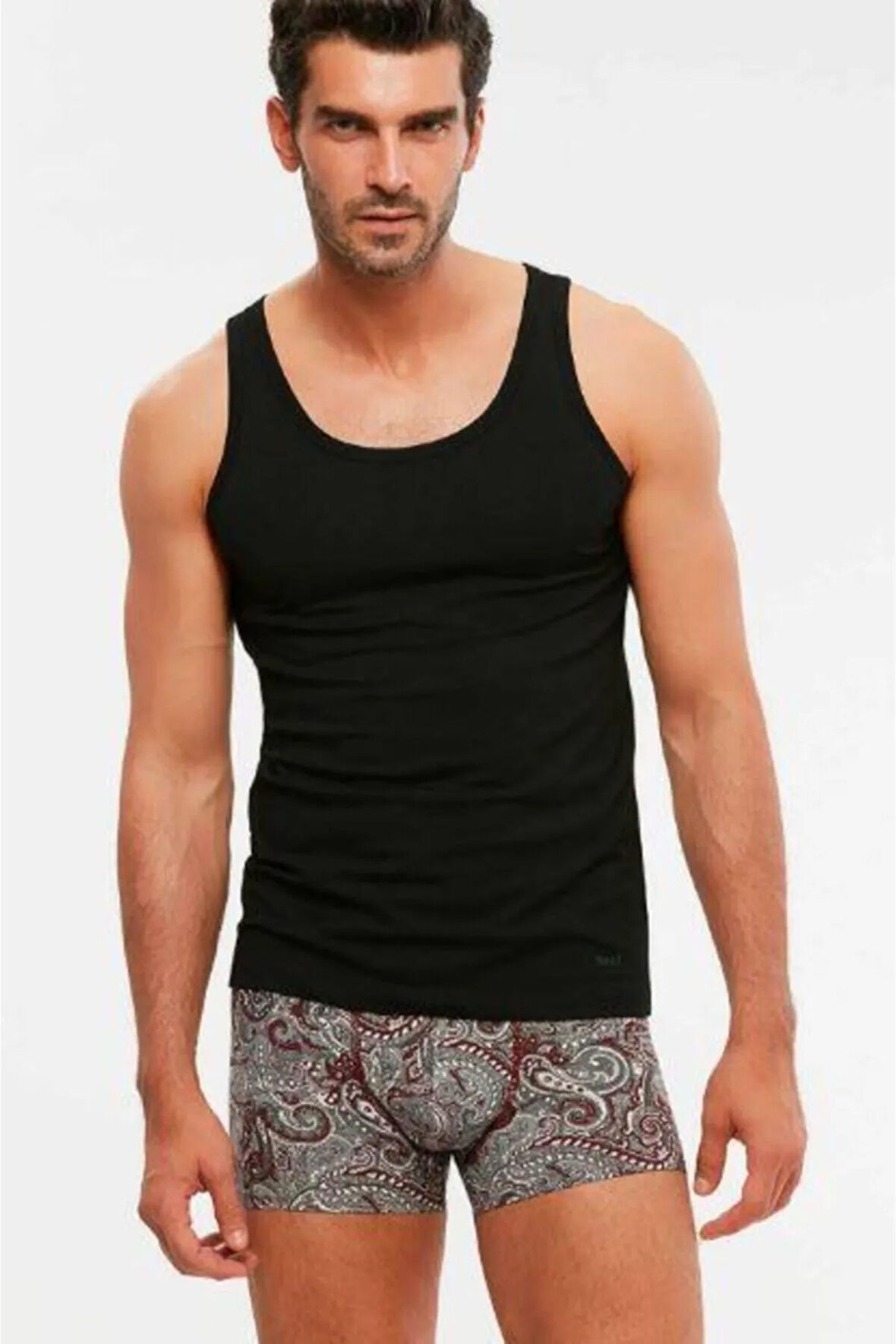 Scott Askılı 2'li Erkek Atlet - Gri