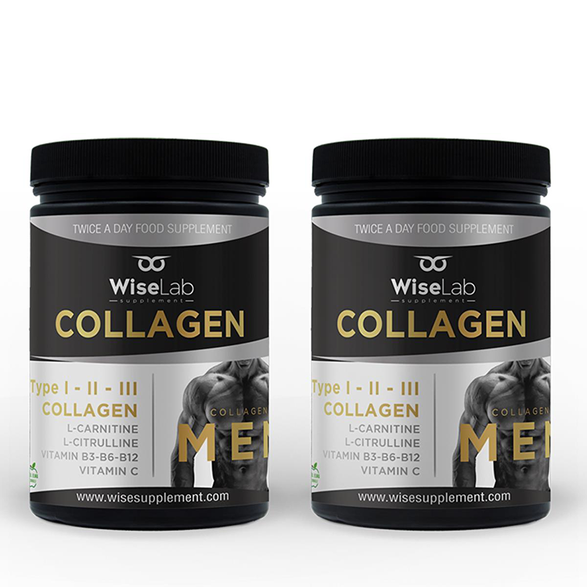 WiseLab Men Collagen 300gr Tip123 L-Carnitine L-Citrulline + WiseLab Men Collagen 300gr Tip123 L-Carnitine L-Citrulline