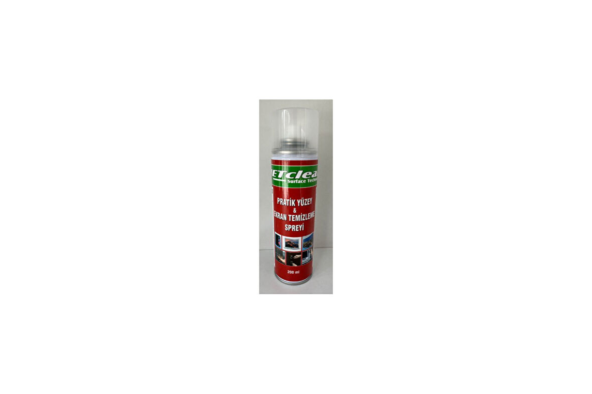 Jetclean 200ml Pratik Yüzey Ve Ekran Temizleme Spreyi Cam Telefon Ekran Televizyon Ekranı Temizleme Spreyi
