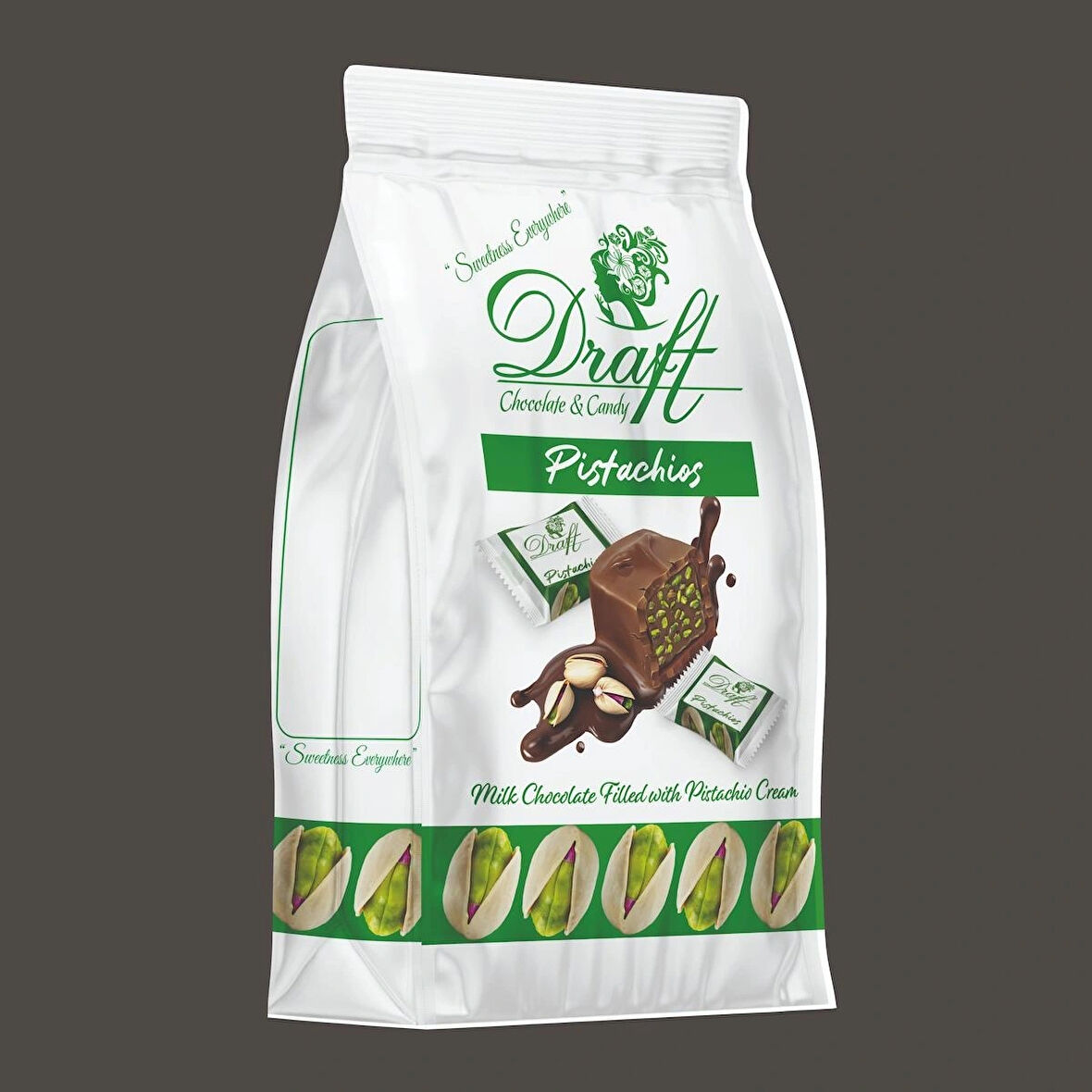 Draft Pi̇stachi̇os Antep Fistikli Dolgulu Sütlü Çi̇kolata 120gr