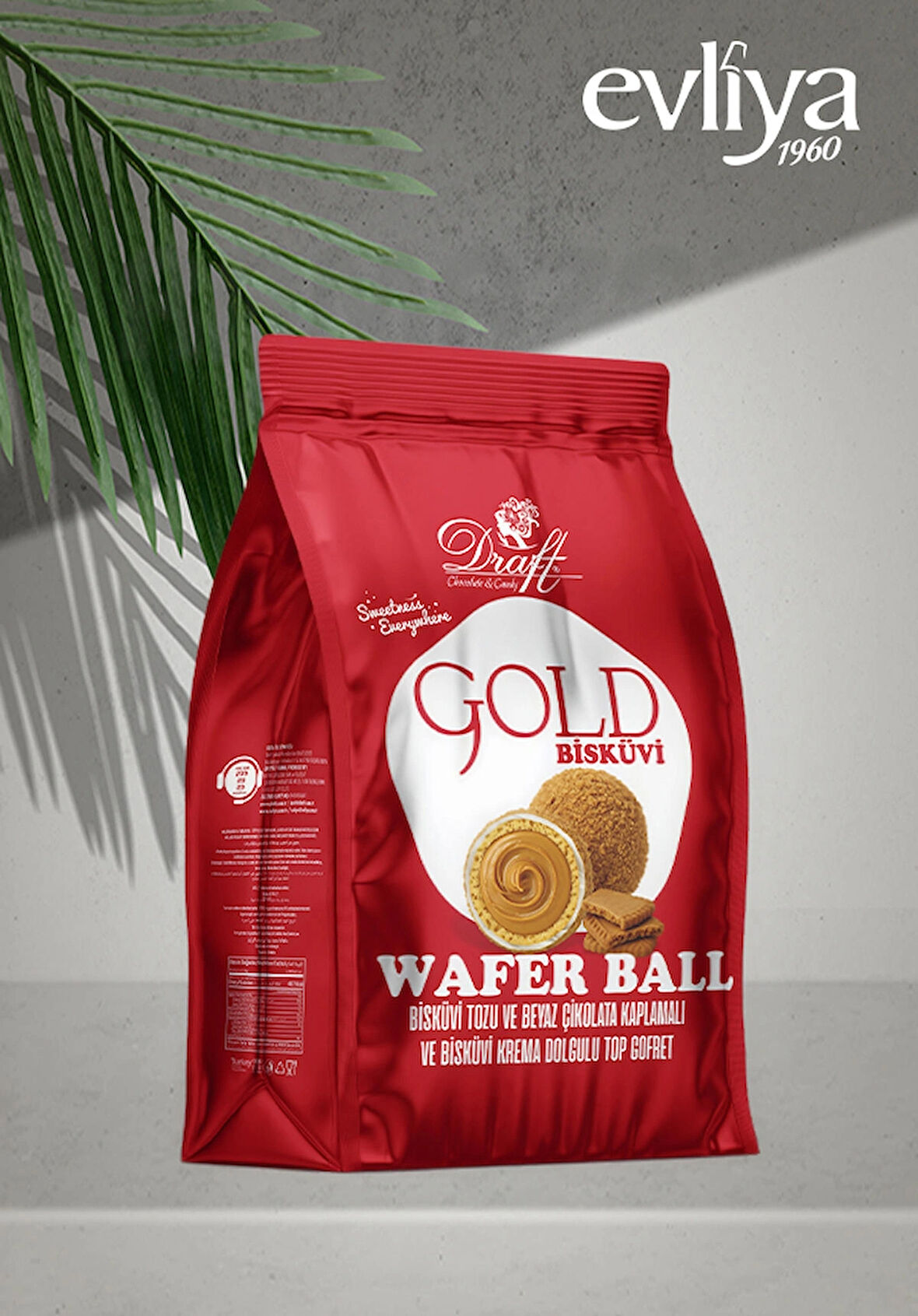  DRAFT GOLD BİSKÜVİ TOZU VE SÜTLÜ ÇİKOLATA KAPLAMALI GOFRET 150gr