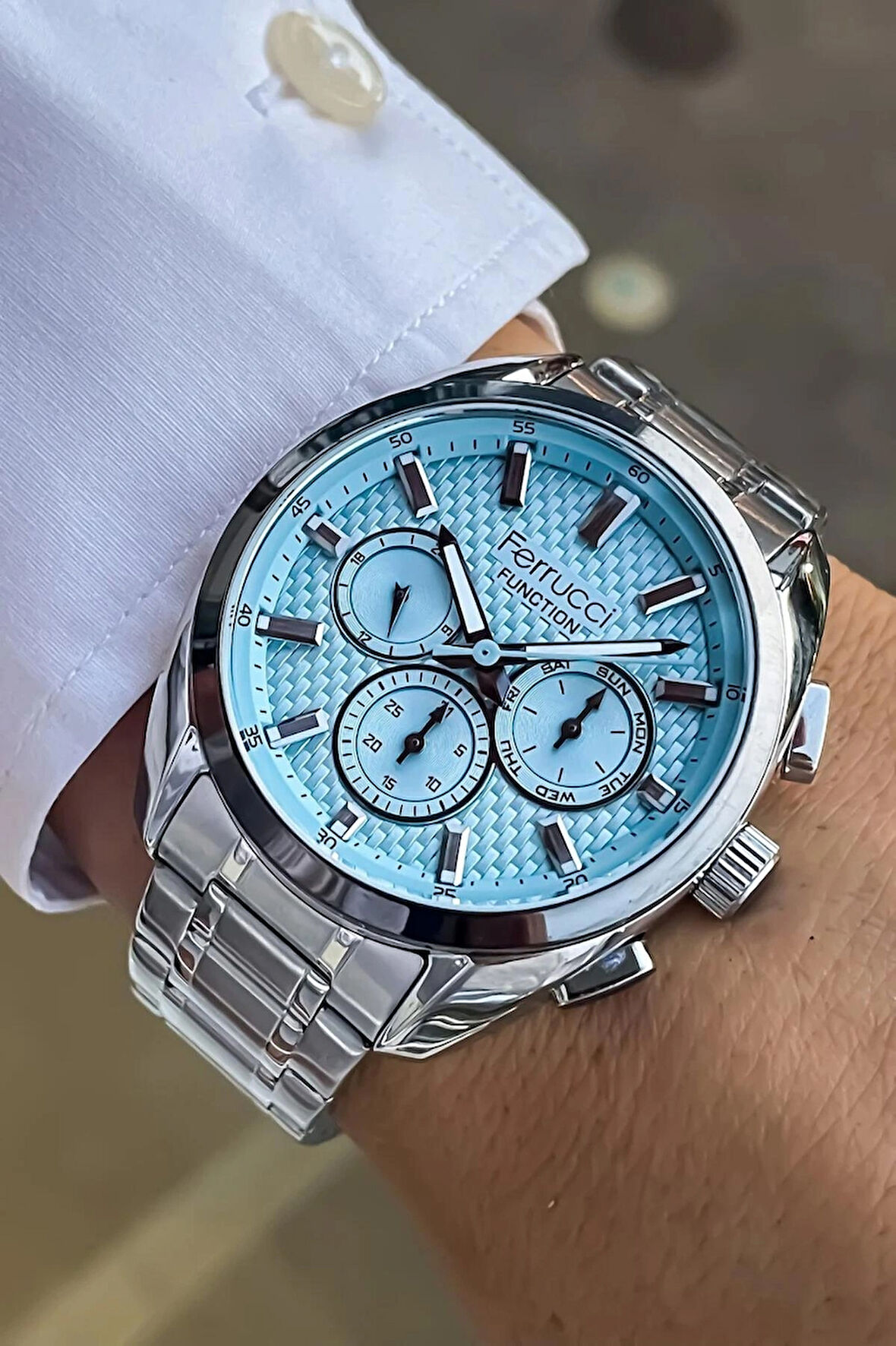 Ferrucci Fonksiyonları Aktif Silver Renk Çelik Erkek Kol Saati