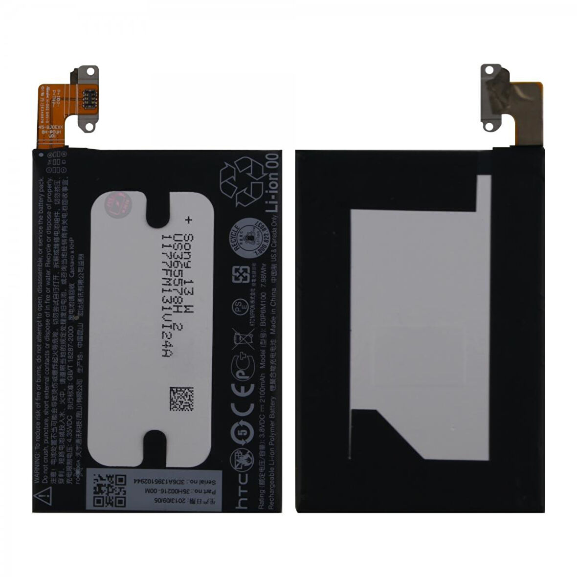 Teknonet HTC M8S Uyumlu Nettech BOP6M100 2100 MAh Batarya NT-28365