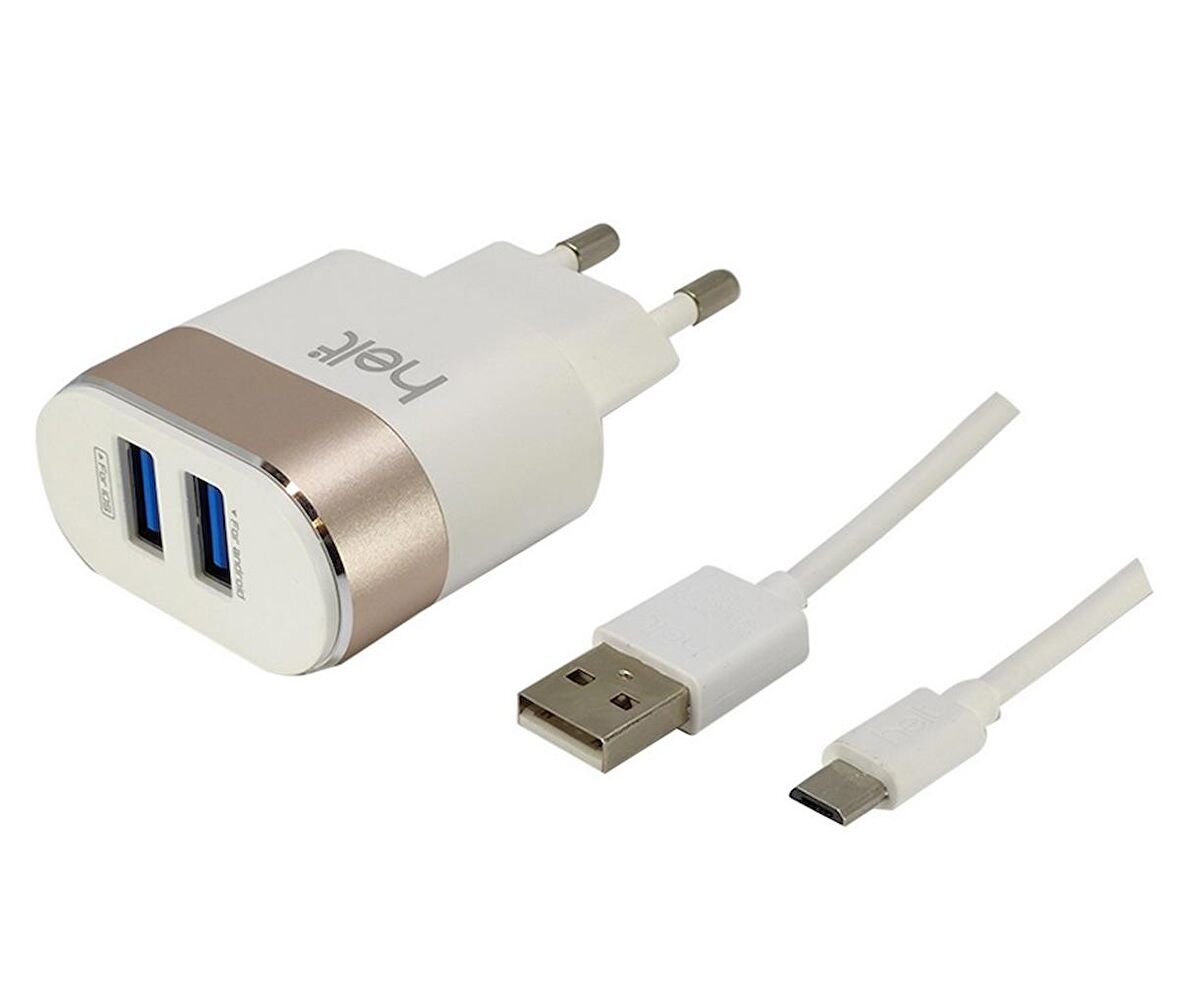 Helt HT-12 USB Hızlı Şarj Aleti Beyaz