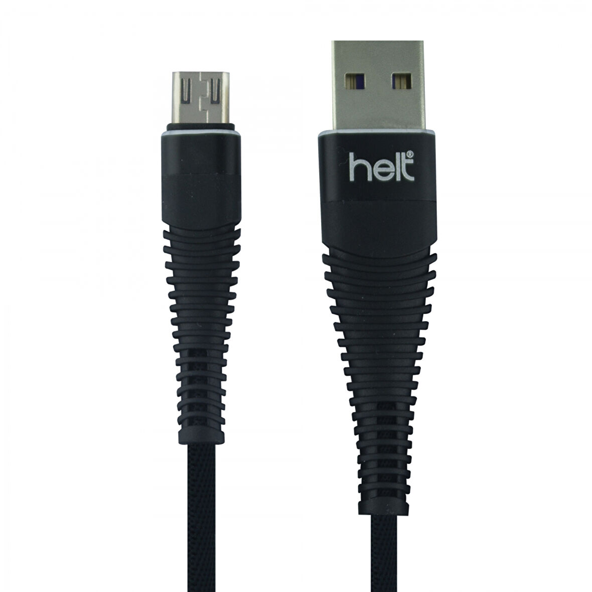 Helt HT-79 İp Örgü 100 Cm Micro Şarj ve Data Kablosu (Siyah)