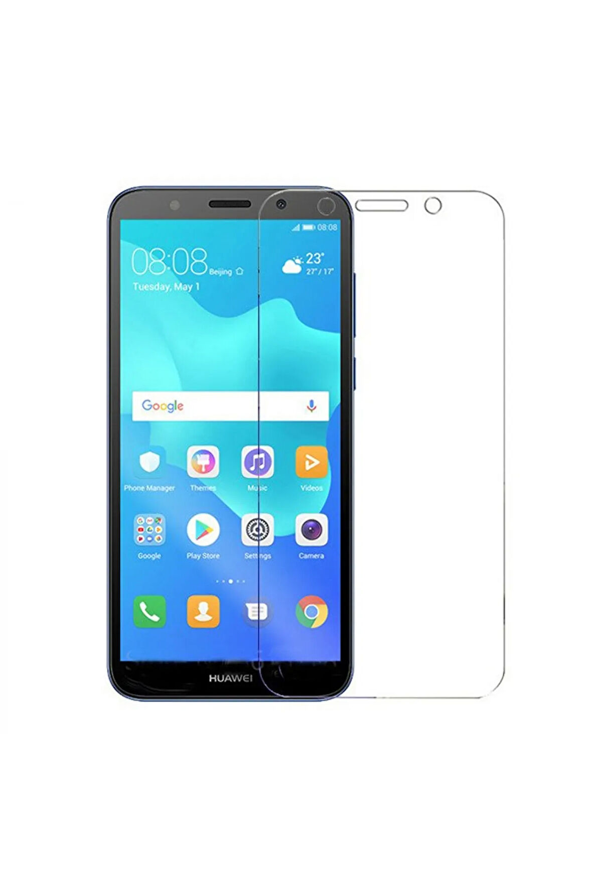 Huawei Y5 2018 Uyumlu Kılıf Dostu Cam Ekran Koruyucu