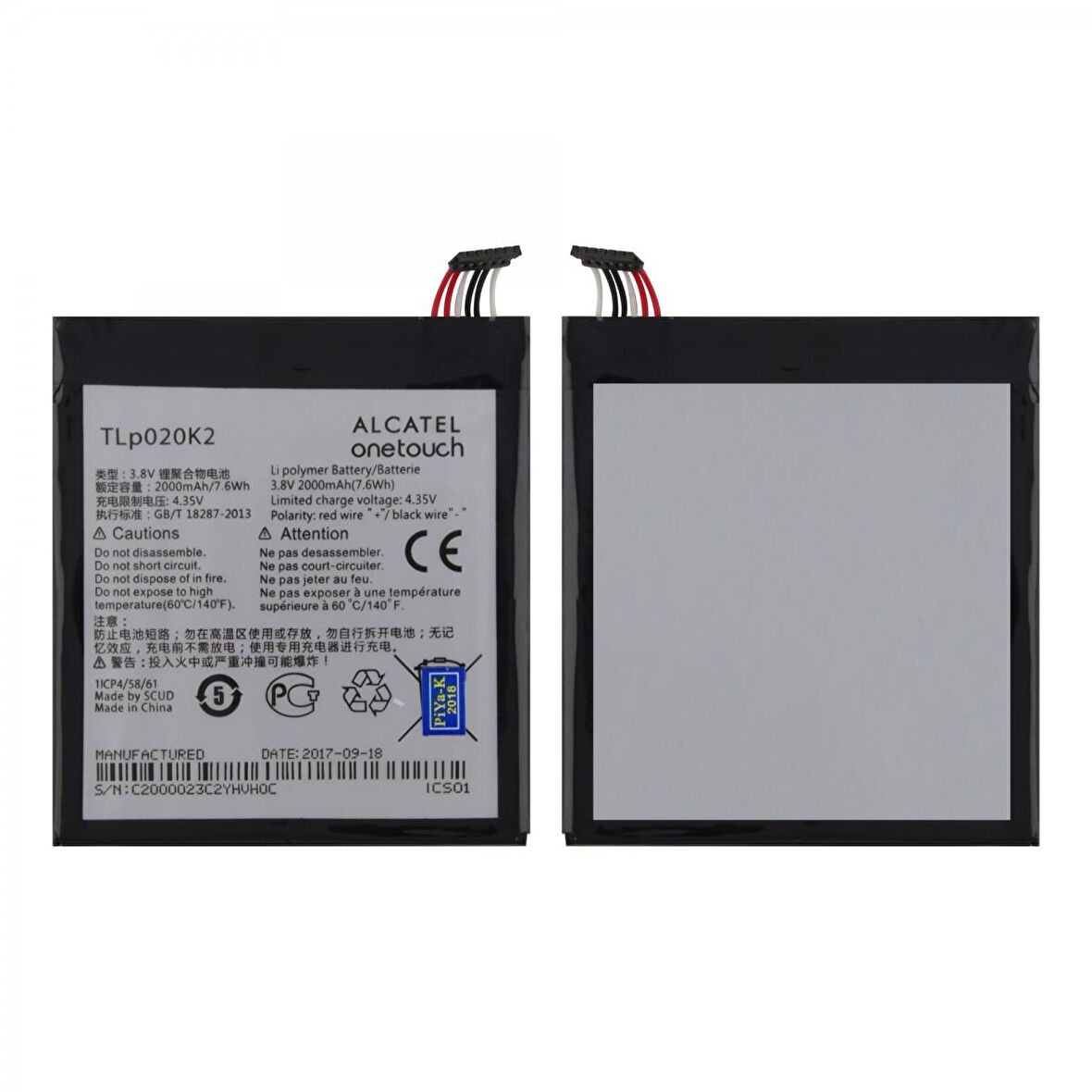Teknonet Alcatel Idol 3 (4.7) Uyumlu Nettech TLP020K2 2000 MAh Batarya NT-28993