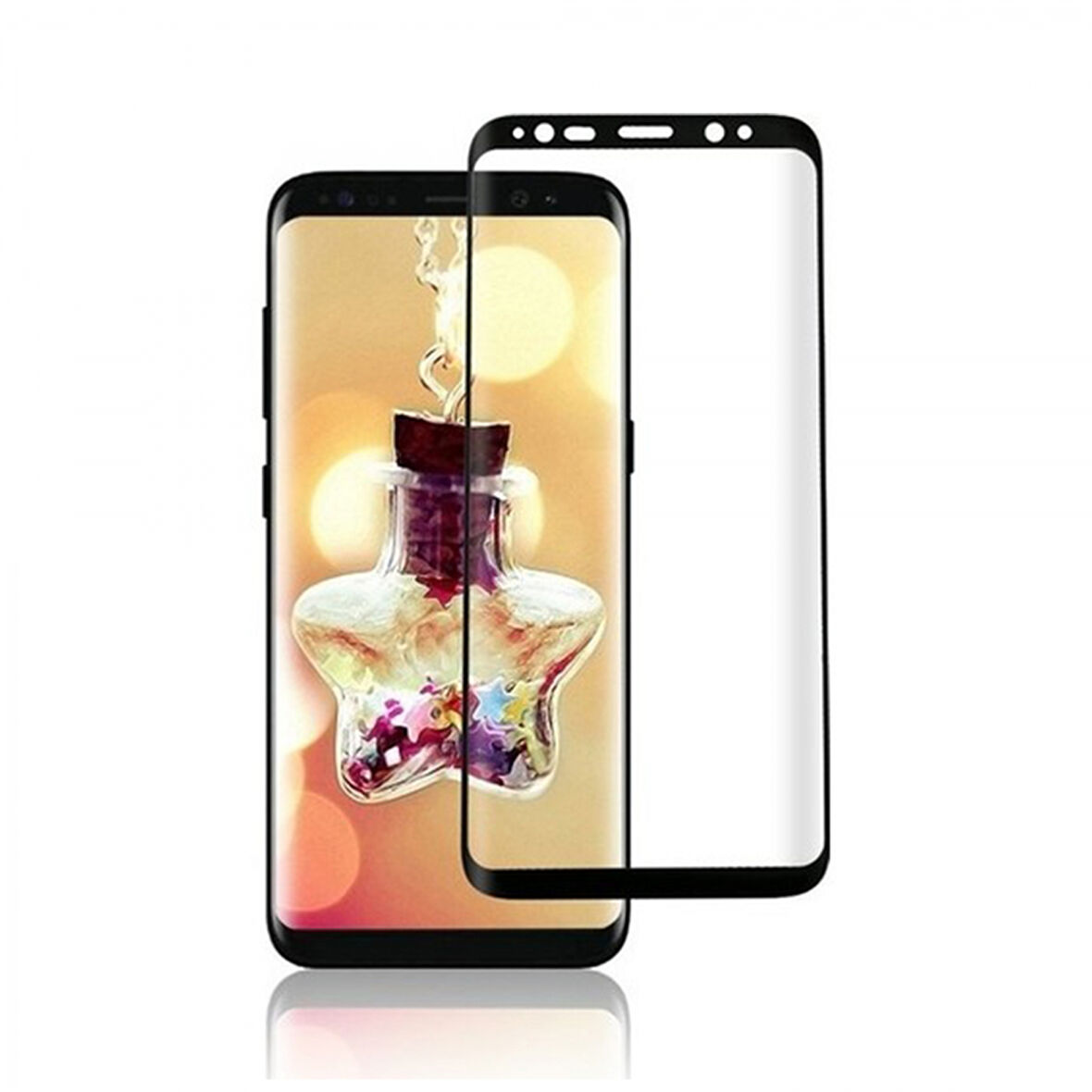 Samsung Galaxy G950 S8 Uyumlu Ön Koruma Polymer Nano Ekran Koruyucu (Siyah)