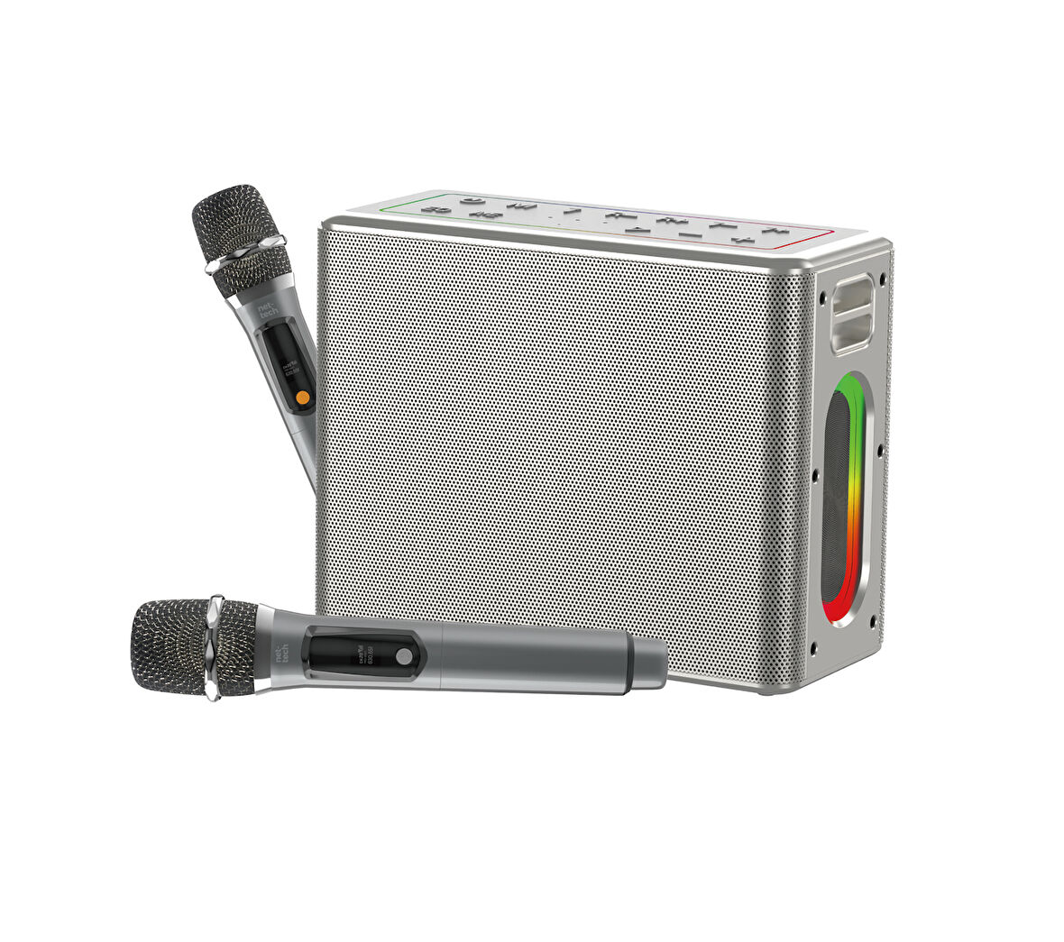 Nettech NT-BTS07 300W Bluetooth Hoparlör | 2 Mikrofonlu Karaoke Seti