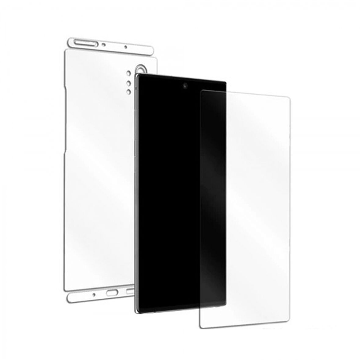 Samsung Galaxy Note 10 Uyumlu Şeffaf Ön ve Arka Koruma 360 Full Kaplama Ekran Koruyucu