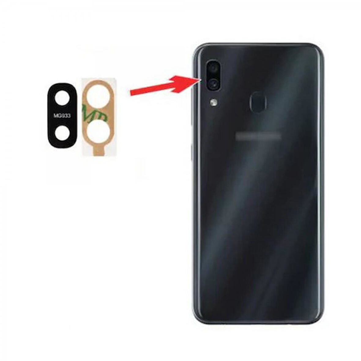 Teknonet Samsung Galaxy A10 Uyumlu Kamera Camı VR-19597