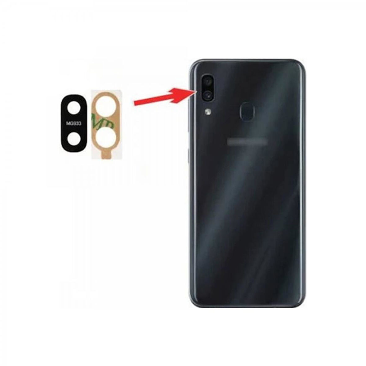 Teknonet Samsung Galaxy A40 Uyumlu Kamera Camı VR-19688