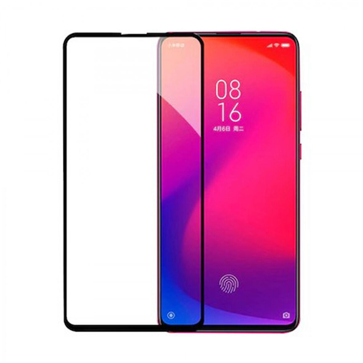 Xiaomi Mi A3 Uyumlu Ön Koruma Temperli Cam Ekran Koruyucu (Siyah)