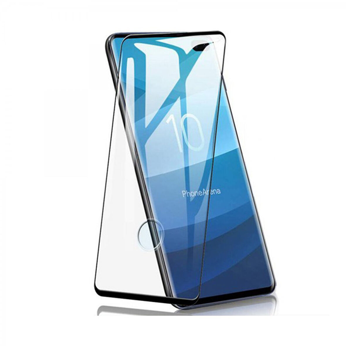 Samsung Galaxy Note 10 Plus Uyumlu Full Glue Temperli Cam Ekran Koruyucu (Siyah)