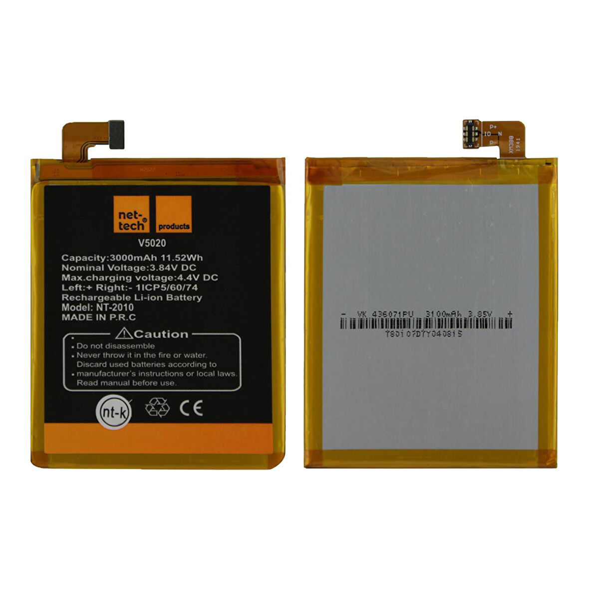 Teknonet Vestel Venüs V3 5020 Uyumlu Nettech 3000 MAh Batarya NT-32451