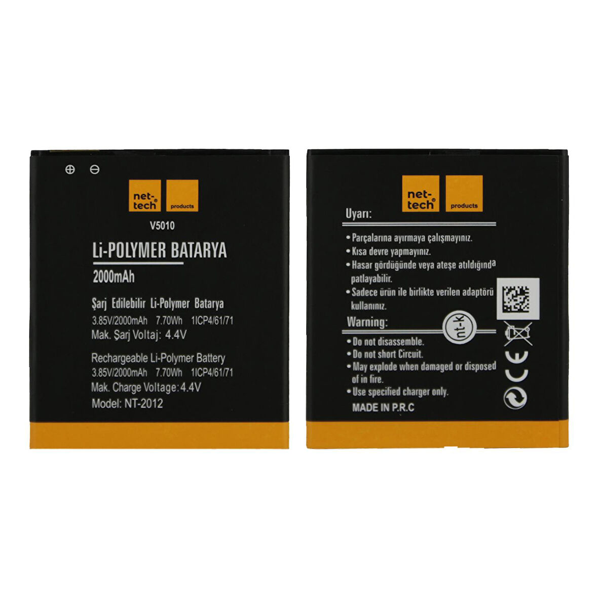 Teknonet Vestel Venüs V3 5010 Uyumlu Nettech NT-2012 2000 MAh Batarya NT-32452