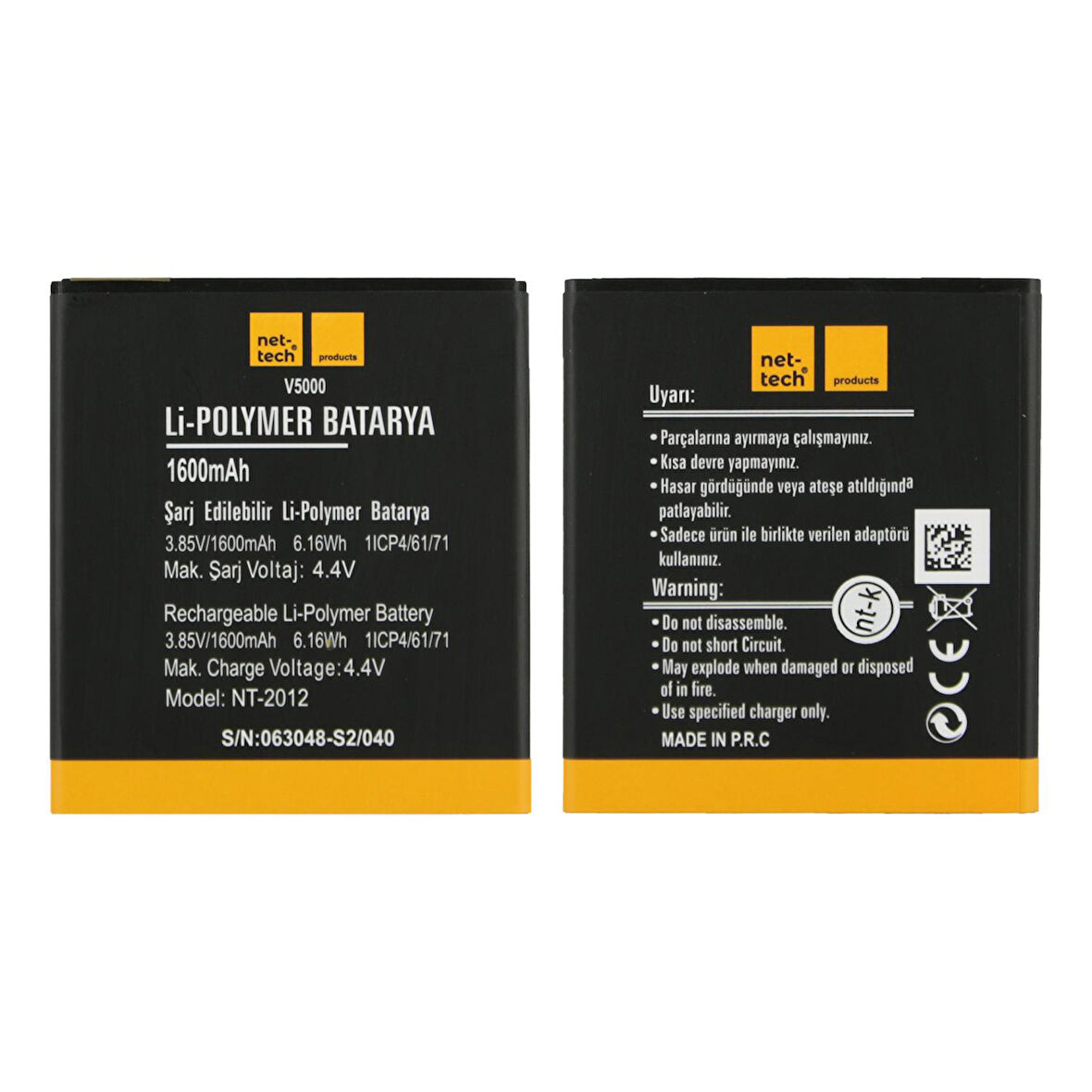 Teknonet Vestel Venüs 5000 Uyumlu Nettech NT-2012 1600 MAh Batarya NT-32453