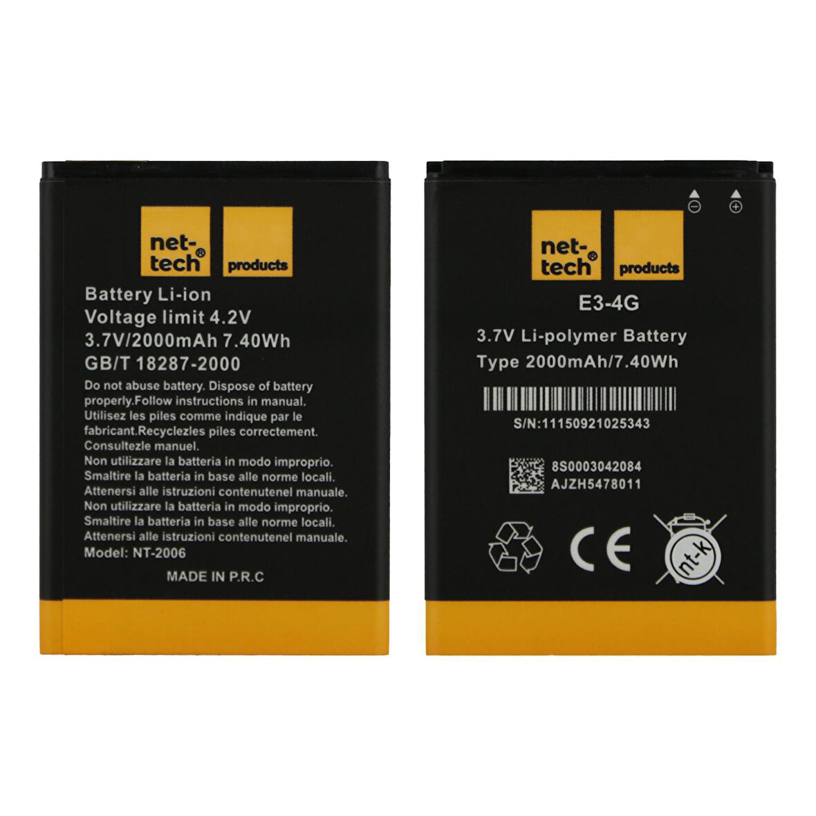 Teknonet General Mobile GM4 Uyumlu Nettech 2000 MAh Batarya NT-32460