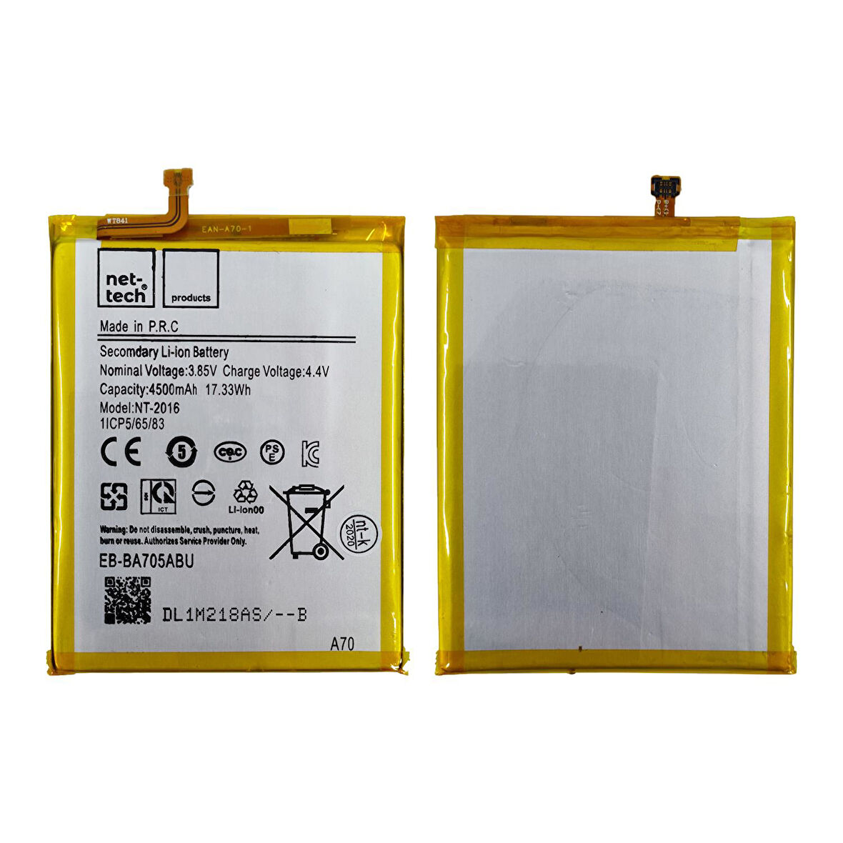 Teknonet Samsung Galaxy A70 Uyumlu Nettech 4500 mAh Batarya NT-32552