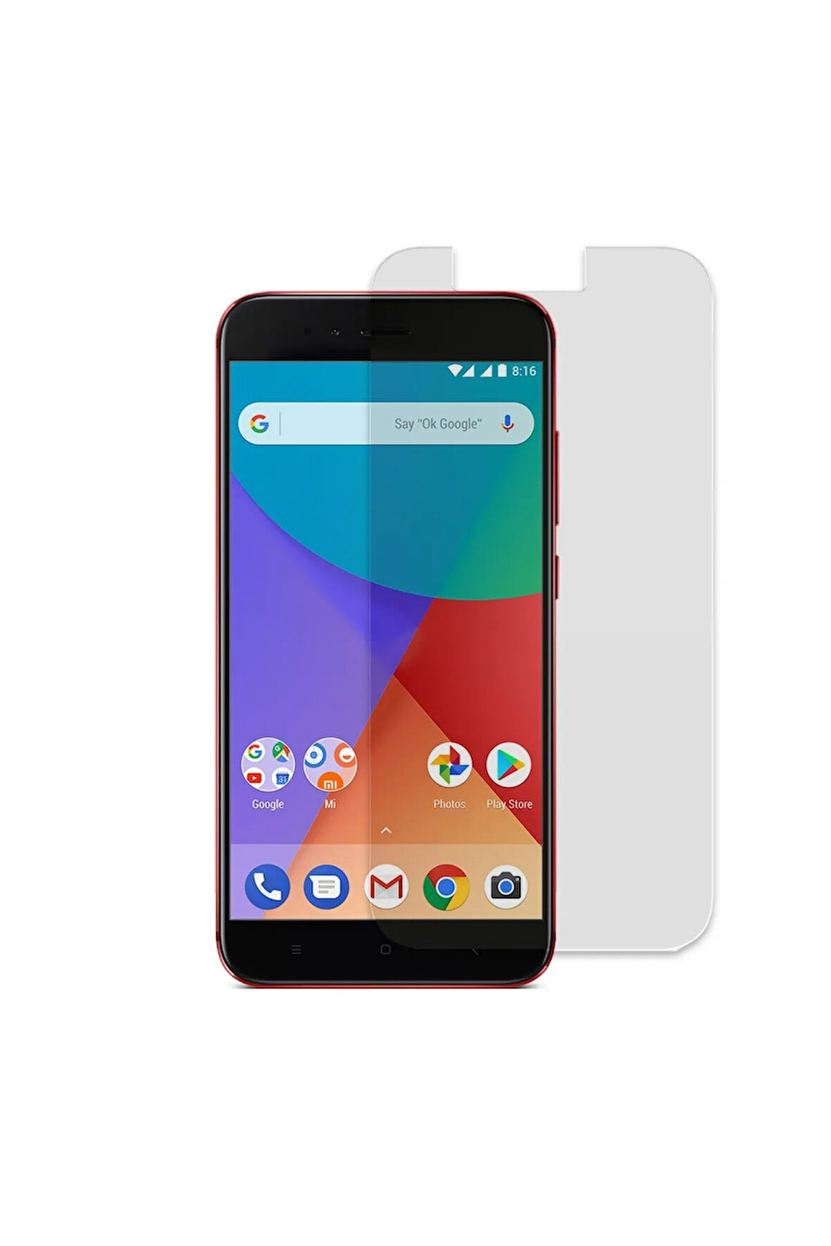 Xiaomi Mi A1 Uyumlu Kılıf Dostu Cam Ekran Koruyucu