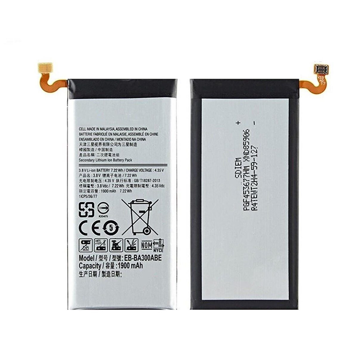 Teknonet Samsung Galaxy A300 A3 2015 Uyumlu Samsung EB-BA300ABE 1900 MAh Batarya NT-7555
