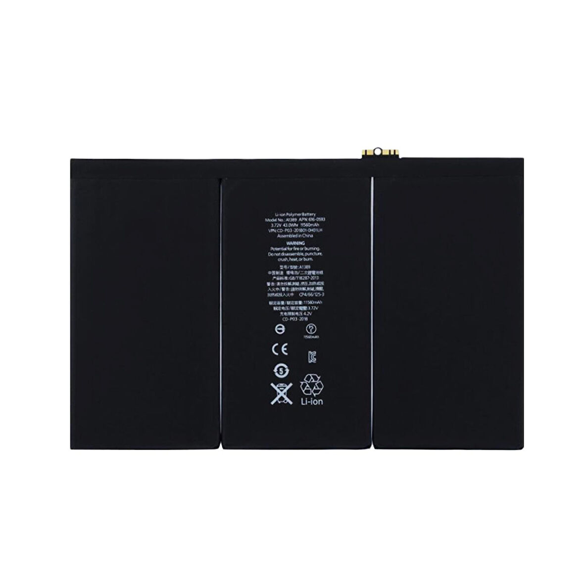 Teknonet Apple iPad 3 Uyumlu Apple APN 616-0613 4490 mA Batarya NT-11246