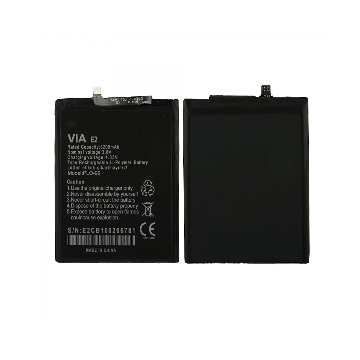 Teknonet Casper Via E2 Uyumlu Paleon PLO-99 3200 MAh Batarya NT-21423